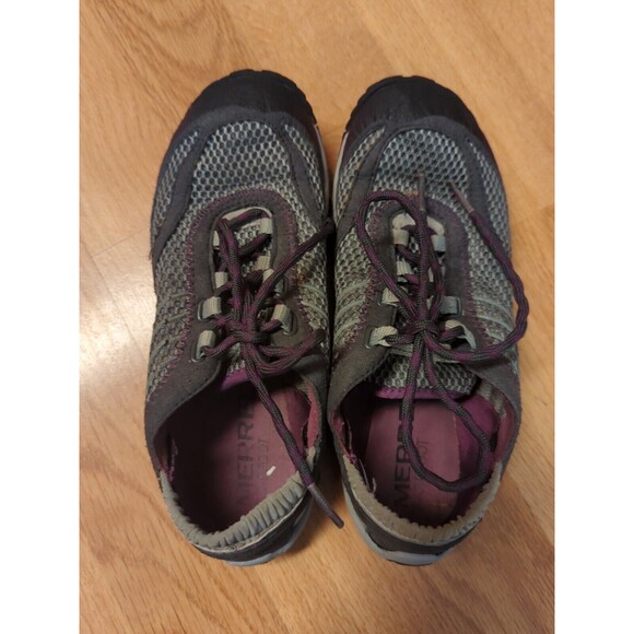 Merrell Pace Glove Dark Shadow Running Shoes Barefoot Vibram Women 5 Gray - Picture 5 of 9